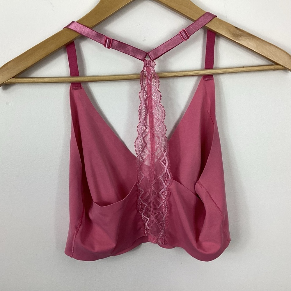 True And Co. Triangle Lace Racerback Bralette Size Large - Picture 2 of 6